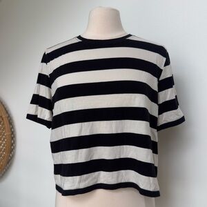 KULE Black & White Striped Tee